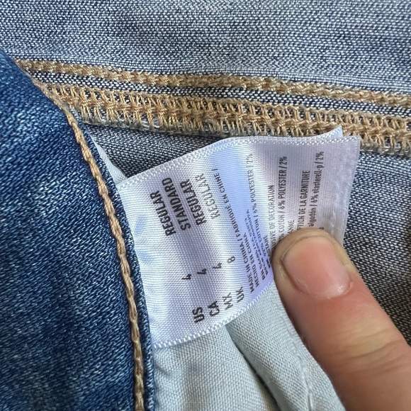 American Eagle Blue Jeggings Distressed Slim Fit - Picture 3 of 7